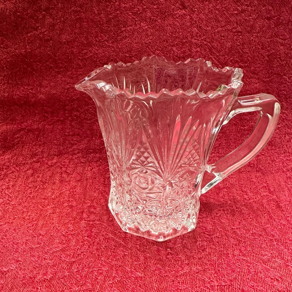 Crystal sugar and creamer set